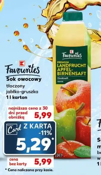 Kaufland Sok owocowy 1l oferta