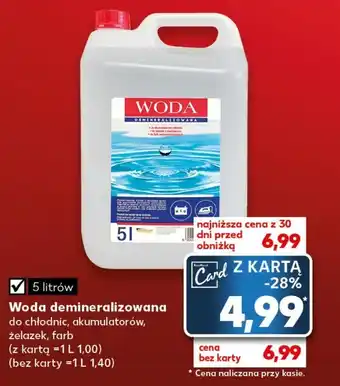 Kaufland Woda deminarelizowana do żelazek oferta