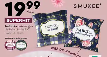 Biedronka SMUKEE Poduszka dekoracyjna dla babci i dziadka oferta
