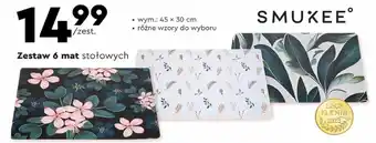 Biedronka SMUKEE Zestaw 6 mat stołowych oferta