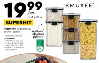 Biedronka SMUKEE Pojemniki na produkty suche i sypkie oferta
