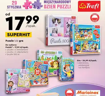 Biedronka Trefl Puzzle lub gra oferta
