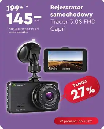 Biedronka Rejestrator samochodowy Tracer 3.0S FHD oferta