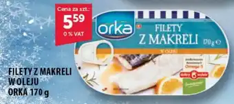 Eurocash Cash & Carry FILETY Z MAKRELI W OLEJU ORKA 170 g oferta