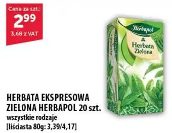 Eurocash Cash & Carry HERBATA EKSPRESOWA ZIELONA HERBAPOL 20 szt. oferta