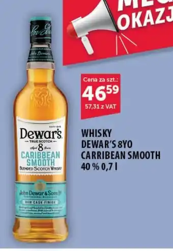 Eurocash Cash & Carry WHISKY DEWAR'S 8YO CARRIBEAN SMOOTH 40% 0,7 l oferta