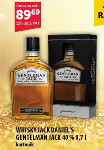 Eurocash Cash & Carry WHISKY JACK DANIEL'S GENTELMAN JACK 40 % 0,7 l oferta