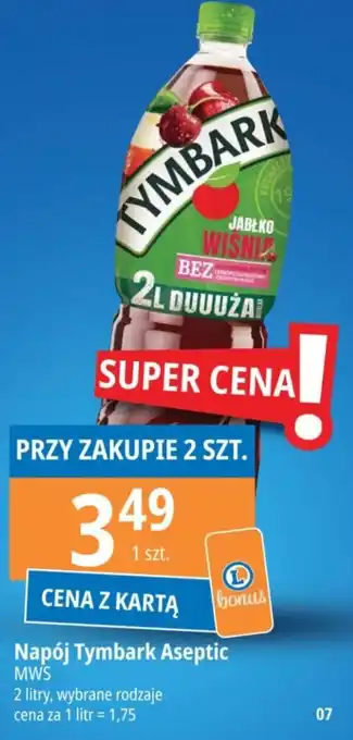 E.Leclerc Napój Tymbark Aseptic 2 L oferta