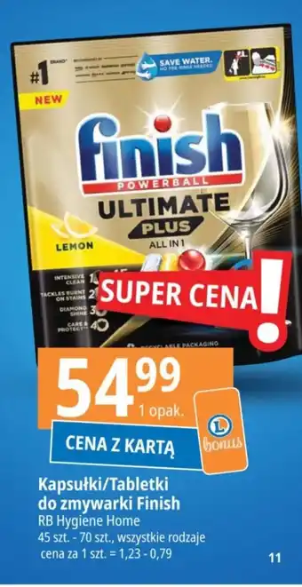 E.Leclerc Kapsułki/Tabletki do zmywarki Finish oferta