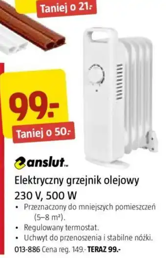 Jula Anslut Elektryczny grzejnik olejowy 230V, 500W oferta