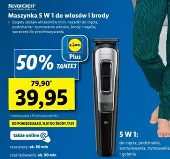 Lidl SILVERCREST Maszynka 5 W 1 do włosów i brody oferta
