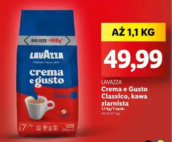 Lidl LAVAZZA Crema e Gusto Classico, kawa ziarnista 1,1 kg oferta