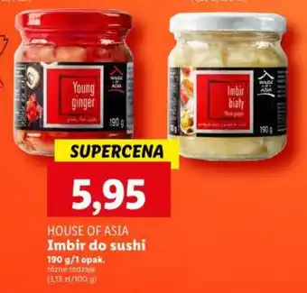 Lidl HOUSE OF ASIA Imbir do sushi 190 g oferta
