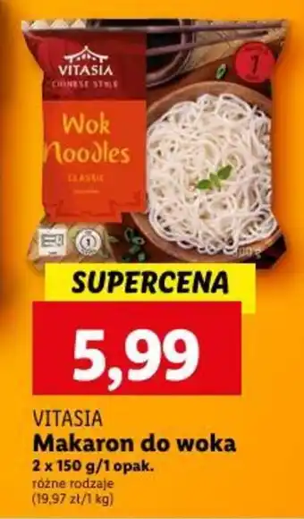 Lidl VITASIA Makaron do woka 2 x 150 g oferta