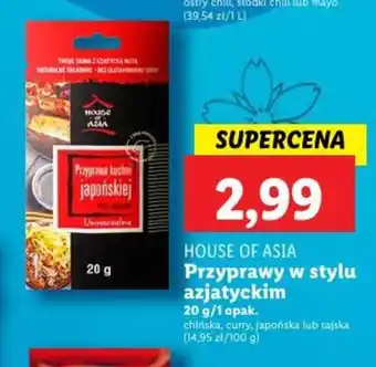 Lidl HOUSE OF ASIA Przyprawy w stylu azjatyckim 20 g oferta