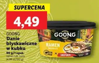Lidl GOONG Danie błyskawiczne w kubku 90 GOONG Danie oferta