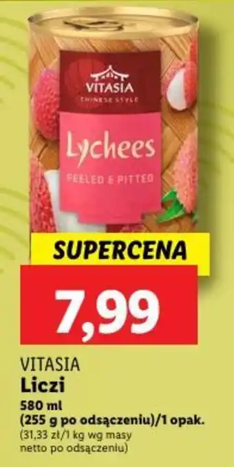 Lidl VITASIA Liczi 580 ml oferta