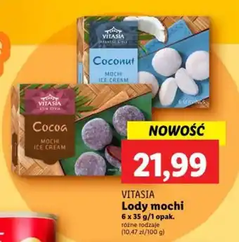 Lidl VITASIA Lody mochi 6 x 35 g oferta