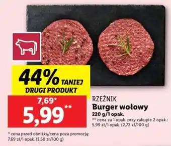 Lidl RZEŹNIK Burger wołowy 220 g oferta