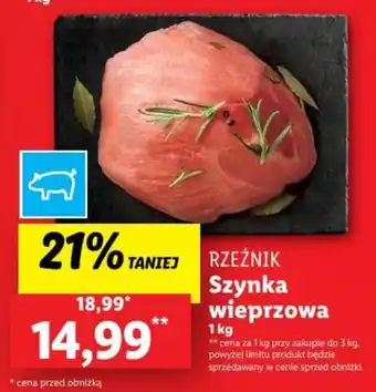 Lidl RZEŹNIK Szynka wieprzowa 1 kg oferta