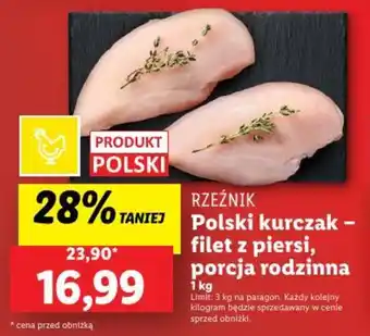 Lidl RZEŹNIK Polski kurczak - filet z piersi, porcja rodzinna 1 kg oferta