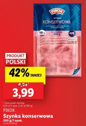 Lidl PIKOK Szynka konserwowa 200 g oferta
