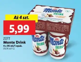 Lidl ZOTT Monte Drink 4 x 95 ml oferta