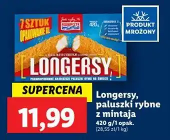 Lidl Longersy, paluszki rybne z mintaja 420 g oferta