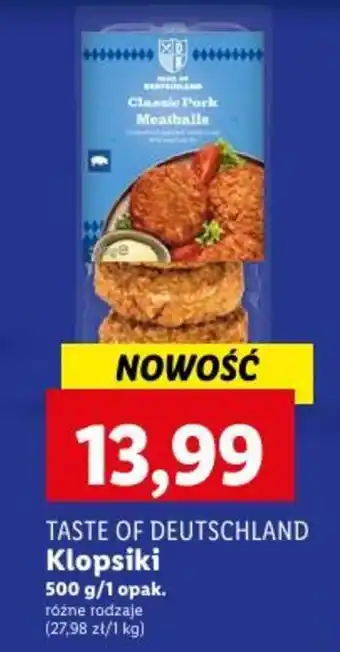 Lidl TASTE OF DEUTSCHLAND Klopsiki 500 g oferta
