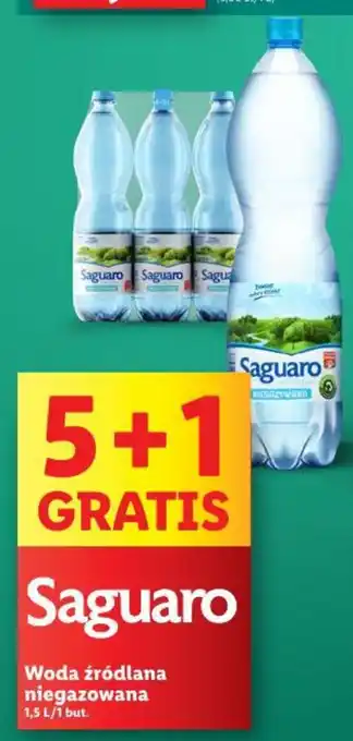 Lidl Saguaro Woda źródlana niegazowana 1,5 l oferta