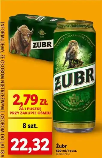 Lidl Żubr 500 ml oferta