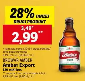 Lidl BROWAR AMBER Amber Export 330 ml oferta