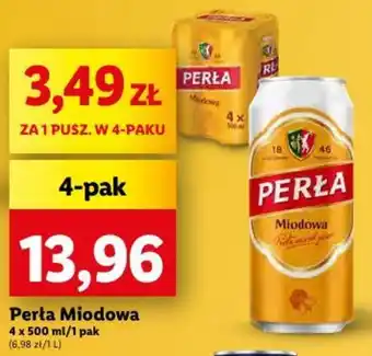 Lidl Perła Miodowa 4 x 500 ml oferta