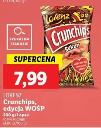 Lidl LORENZ Crunchips, edycja WOŚP 200 g oferta