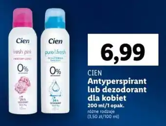 Lidl CIEN Antyperspirant lub dezodorant dla kobiet 200 ml oferta