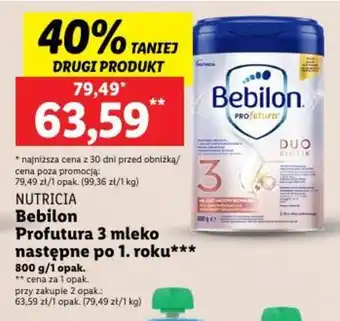 Lidl NUTRICIA Bebilon Profutura 3 mleko następne po 1. roku 800 g oferta