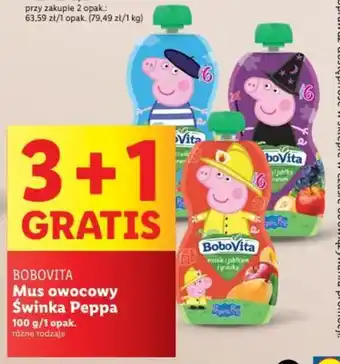Lidl BOBOVITA Mus owocowy Świnka Peppa 100 g oferta