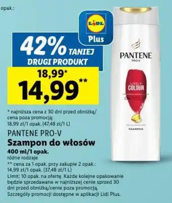 Lidl PANTENE PRO-V Szampon do włosów 400 ml oferta