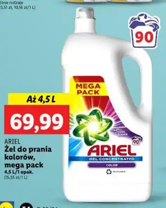 Lidl ARIEL Żel do prania kolorów, mega pack 4,5 L oferta