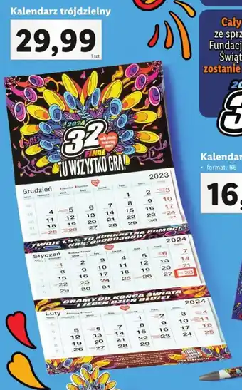 Lidl Kalendarz trójdzielny oferta