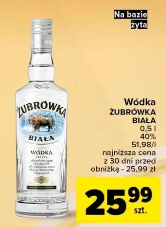 Carrefour Market Wódka ŻUBRÓWKA BIAŁA 0,5l oferta