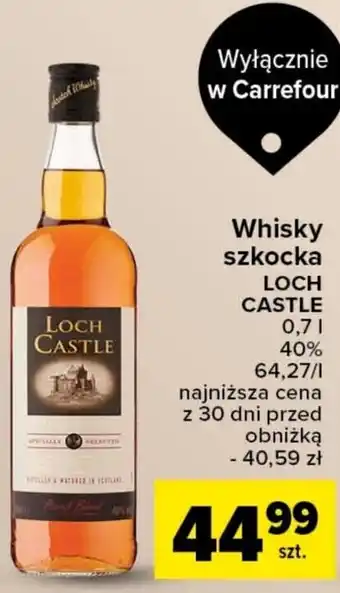 Carrefour Market Whisky szkocka LOCH CASTLE 0,7l oferta