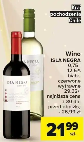 Carrefour Market Wino ISLA NEGRA 0,75l oferta