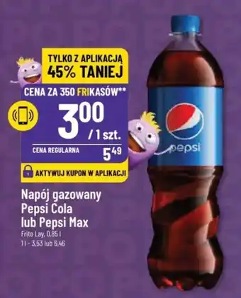 Polomarket Napój gazowany Pepsi Cola lub Pepsi Max, 0,85 l oferta