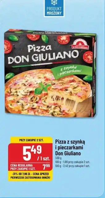 Polomarket Pizza z szynką i pieczarkami Don Giuliano 330 g oferta