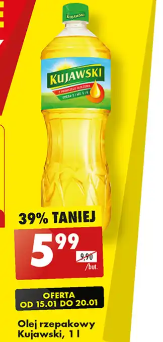 Biedronka Olej rzepakowy Kujawski, 1 l oferta