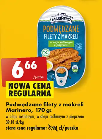 Biedronka Podwędzane filety z makreli Marinero, 170 g oferta