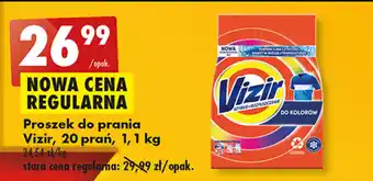 Biedronka Proszek do prania Vizir, 20 prań, 1, 1 kg oferta