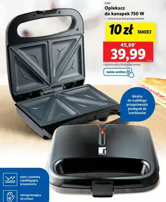 Lidl Opiekacz do kanapek 750 W oferta