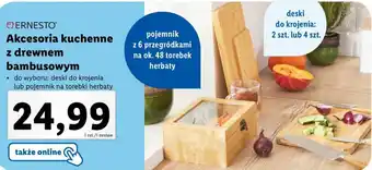 Lidl ERNESTO Akcesoria kuchenne z drewnem bambusowym oferta